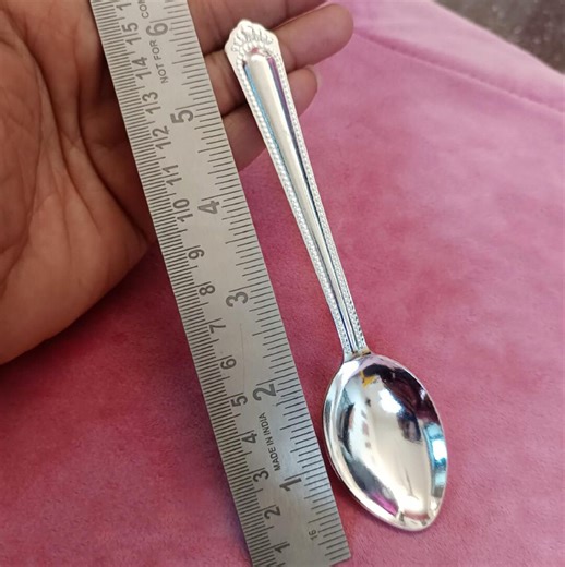 999 Fine Silver Spoon, Handmade Silverware Baby Serving Spoon Dining Set - Etsy