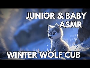 ❄️ The Winter Wolf Cub | Light Icy Winds & Gentle Falling Snow | Ambience & ASMR