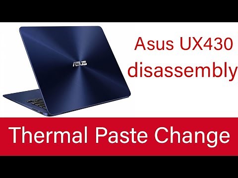 Asus ZenBook UX430 disassembly, CPU and GPU thermal paste change