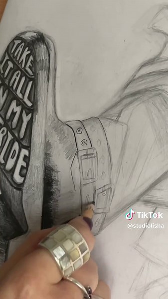 Coloring a Big Boot Illustration Process