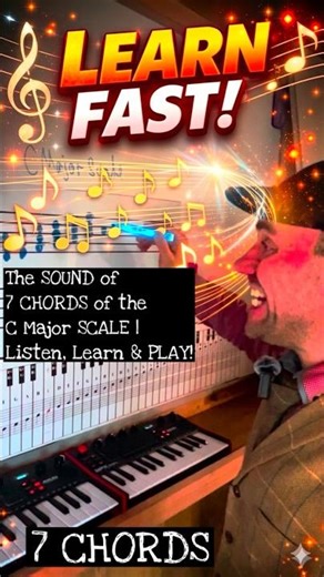 How to PLAY The SOUND of 7 CHORDS of the C Major SCALE | | Listen, Learn & PLAY!