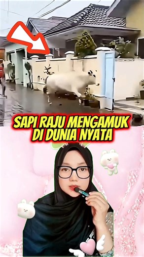 SAPI RAJU MENGAMUK DI DUNIA NYATA‼️ #viralvideo #shortvideo #upinipin