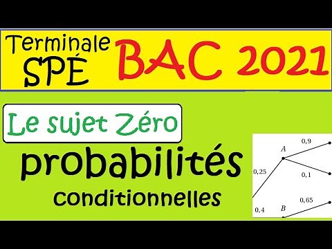 Terminale Spé Maths sujet ZERO !!!! BAC 2021 ex3 prob conditionnelle python sujet zéro