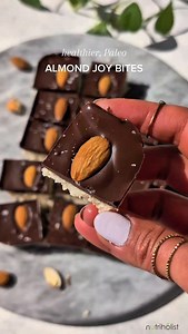 Almond Joy, but make it refined sugar-free and Paleo 💯 Follow @nutriholist for more ✨ These no-bake bites are coconutty, chocolaty, salty-sweet and as always super quick and easy to make. 👉🏼 Save the recipe for when you're craving healthier sweets and share with a friend you wanna try them with. 🥥 ALMOND JOY BITES Yields ~15 pieces 2 cups unsweetened shredded coconut 1/4 cup coconut milk 2 Tbsp coconut oil 3 Tbsp pure maple syrup 1/2 tsp pure vanilla extract 100 g keto dark chocolate, choppe