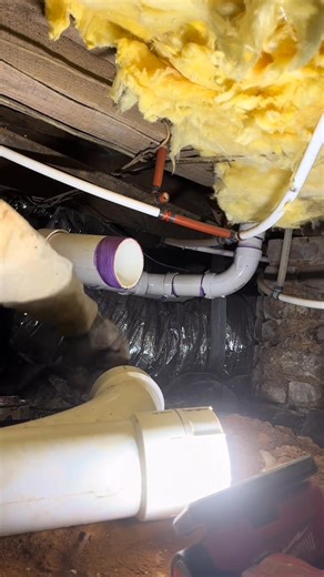 11K views · 18 reactions | Fixing a collapsed sewer drain in a crawl space. Re piping the PVC drains #oateyambassador | Plumb Hero | Facebook