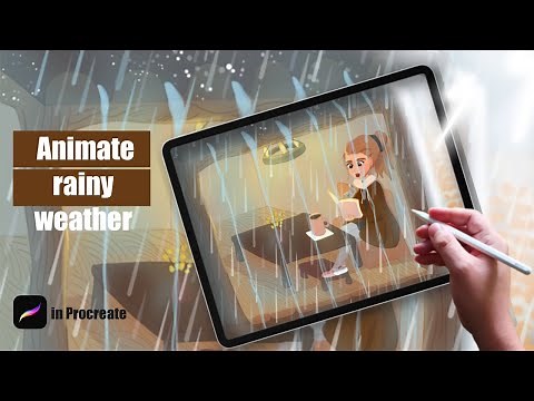 Rain Animation Tutorial in Procreate | Simple Procreate Animation on iPad pro