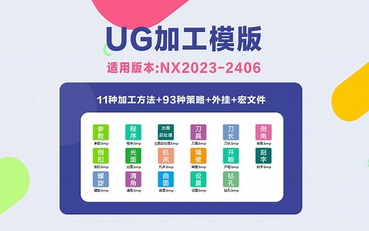 UG加工模版，高效编程策略，外挂 宏制作