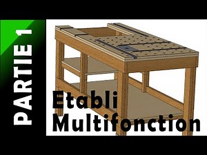 Etabli multifonction en chêne pour espace restreint, oak workbench, diy