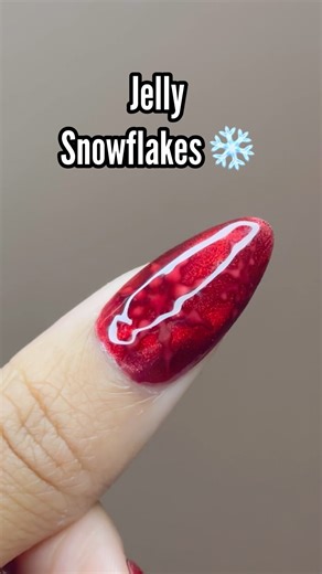 EASY Jelly Snowflake Nails ❄️✨♥️
