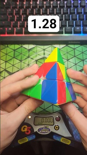 Pyraminx Solve of the Day 12/2 - 1.28 #pyraminx #rubikscube #cubing #speedcubing #puzzle #shorts