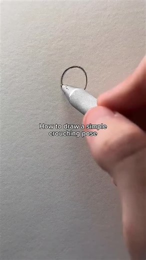 creative Art | How to draw a simple crouching pose #howtodraw #sketch #draw #art #tutorial | Instagram