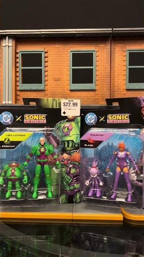 DC & Sonic The Hedgehog 2 Packs Wave 3 Lex Luthor Egghead, Starfire Blaze Action Figures