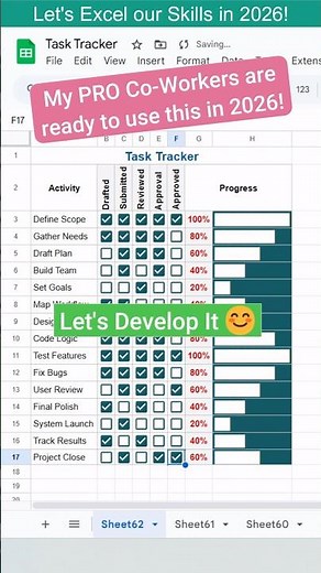 Track progress to excel in 2026! #excel #exceltips #exceltutorial