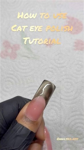 How To Use Cat Eye Polish 😻🖤 (Subscribe For More)