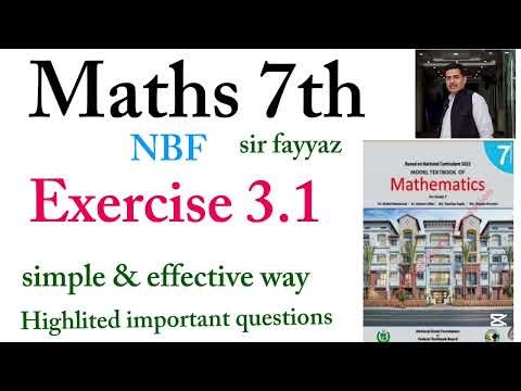 Maths class 7th | exercise 3.1 | ex 3.1 | unit 3 | NBF | Ratio,Rate and Proportion | Sir fayyaz