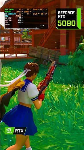 Fortnite: RTX 5090 + 9800X3D (4K Ultra Graphics RTX ON / DLSS ON /DX12)