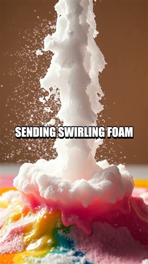 The Rainbow Foaming Fountain Safe Kitchen Science