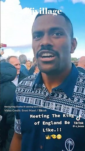 Having King Charles III saluting back is a moment Wainiqolo will cherish for a lifetime🫡 #fiji