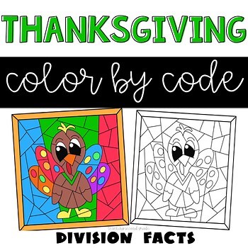 Thanksgiving Division Coloring Worksheets 3rd 4th Grade Activities Math Practice