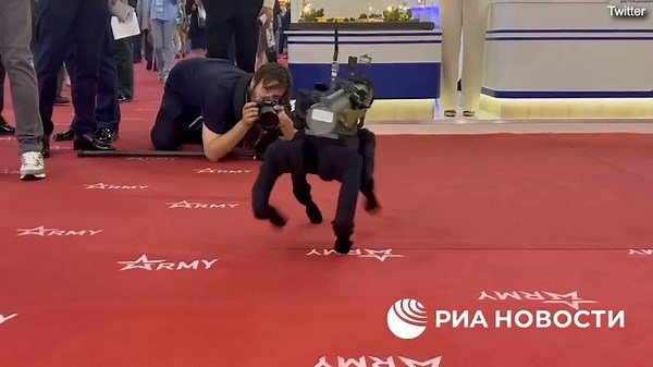 Russia unveils bizarre robot dog armed with a grenade launcher
