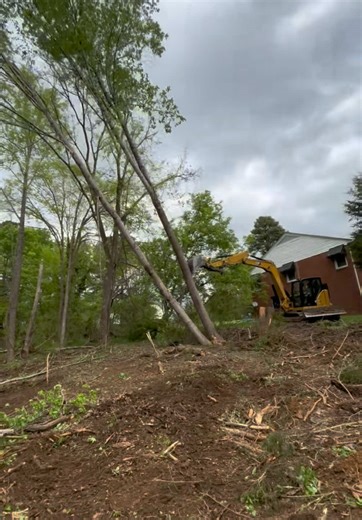 2 days cleared, hauled off, and grubbed. Time for pads 💪🏼#cat308nextgen #grading #djiaction4 #equipment #cat299d3 #landclearing