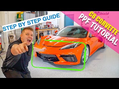 STEP BY STEP TUTORIAL - How to wrap a C8 Corvette Stingray bumper in XPEL Paint Protection Film