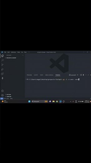 Como crear un entorno virtual en python .venv - instalacion fastapi