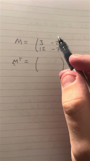 Finding the transpose of a 2x2 matrix