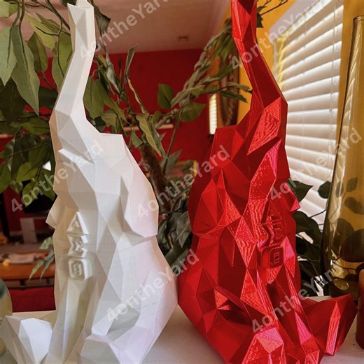Delta Sigma Theta Inspired Modern Elephant Sculpture Lamp Shade With USB LED - Etsy