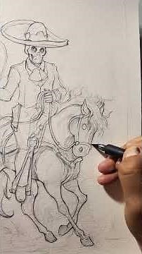 Dibujo y leyenda del Charro Negro, primera parte #leyendas #dibujo #charronegro #arte #drawing