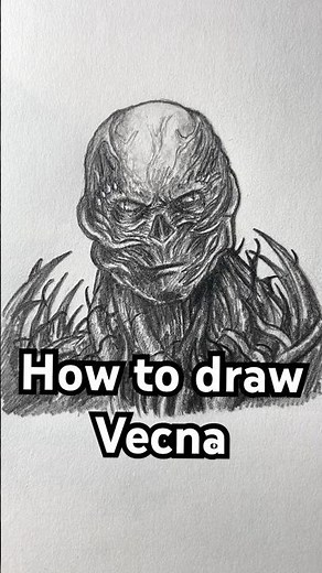 How to draw Vecna from Stranger Things! Easy! #art #drawing #strangerthings #vecna #howtodraw
