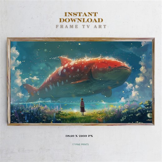 Abstract Fish Samsung Frame TV Art, Japanese Anime Artwork (digital Download) - Etsy