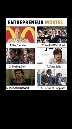 movies every entrepreneur should watch 🎬 | Subscribe for more #motivation 😊👍