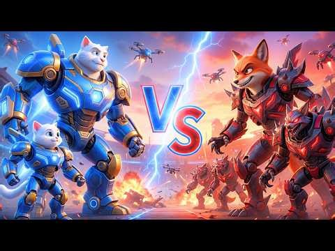 Genius Kitten vs. The Evil Wolf Gang! Who Will Win? 🐱⚡🐺