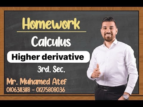 Homework lesson 3 calculus (higher derivative) 3rd sec