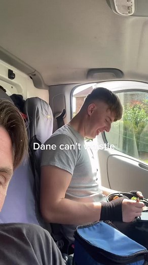 Just found out Dane can’t whistle! He’s an adult! #whistle #bigdane #plumbing #apprentice #whocantwhistle