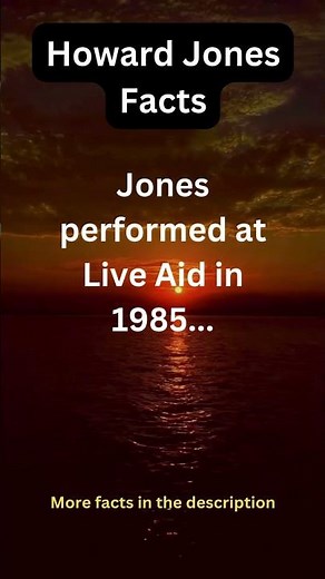 Howard Jones Fact Five #liveaid #1985