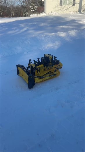 Testing the Lego D11 Dozer for Snow Plowing