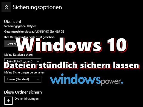 Windows 10 Dateien automatisch stündlich sichern lassen