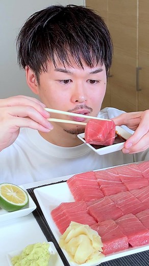 本マグロ 中トロ🐟Fatty Raw Tuna マグロたたき納豆ご飯🍚Natto Rice なめこの味噌汁🍄‍🟫Nameko miso soup #mukbang #tiktokmukbang #tiktokasmr #asmr