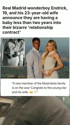 Real Madrid wonderboy Endrick, 19, and his 23-year-old wife announce #sports #news