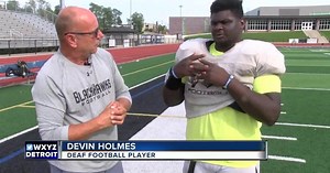 Meet Devin Holmes, a deaf high school football player shining in Bloomfield Hills