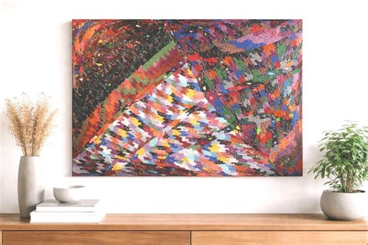 Colorful Geometric Abstract Painting Original Acrylic Artwork Modern Contemporary Wall Art Handmade Statement Art - Etsy Canada