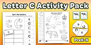Letter C Worksheet And Activity Pack for PreK-K
