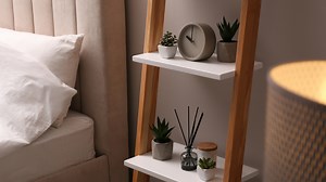 DIY A Ladder Shelf Bookcase For Unique Home Storage - House Digest