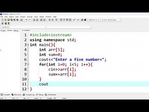 Sum of Array Elements in C++ language