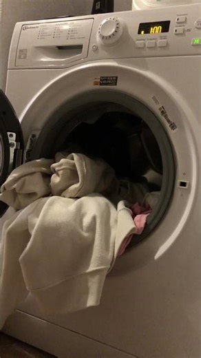 Laundry in the washing machine. Video 1.1