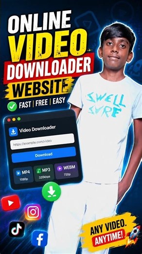 FREE Video Download Website 2026,📩 | Download Any Video in Seconds#VideoDownloader #FreeDownload