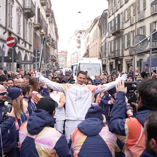 The one and only Zlatan Ibrahimovic carried the Olympic Torch through the streets of Milan ahead of the Opening Ceremony. 🔥 | NBC Sports Soccer