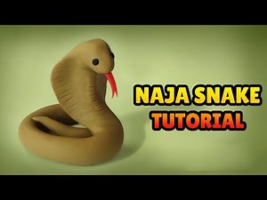 🔴 DIY how to make Miniature NAJA SNAKE Indian Cobra - Easy Polymer Clay, Fondant Tutorial